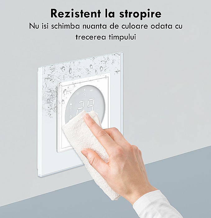 Controller pentru aer conditionat, cu rama sticla auriu [10]