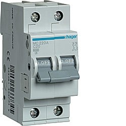 Disjunctor 2P, 20A, 6kA, C [1]