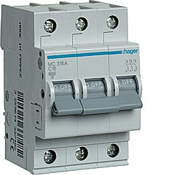 Disjunctor 3P, 16A, 6kA, C [1]