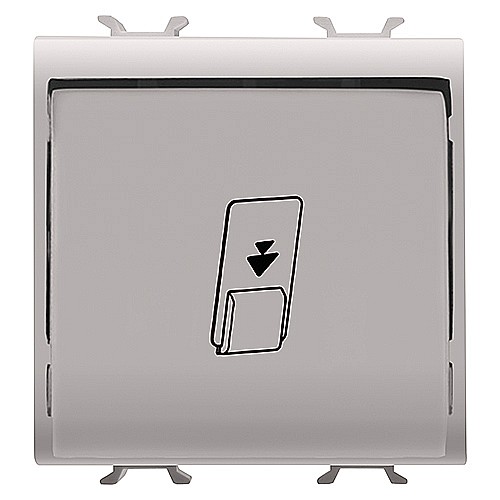 GW13039 Intrerupator card 1P 16AX 2 module CH/Bej Satin [1]