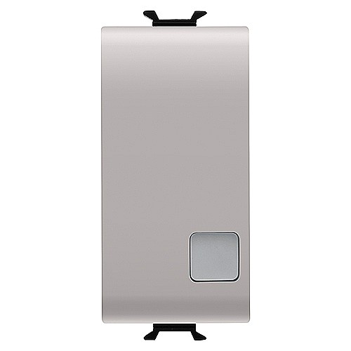 GW13053 Intrerupator cap scara iluminabil cu lentila 1P 16A 1 modul CH/Bej Satin [1]