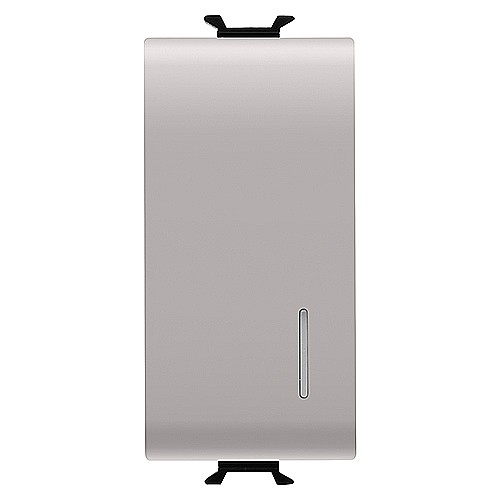 GW13092 Intrerupator cap cruce iluminabil 1P 16AX 1 modul CH/Bej Satin [1]