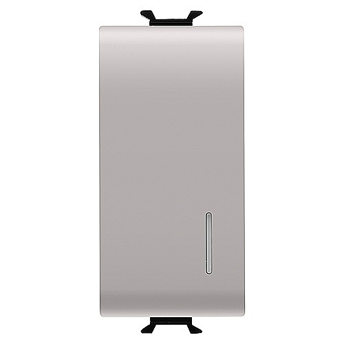 GW13132 Buton cu revenire iluminabil 1P ND 16A 1 modul CH/Bej Satin [1]