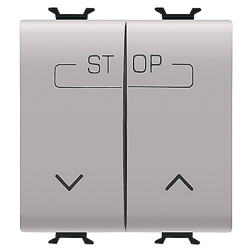GW13160F Buton pentru comanda combinata 1P ND 16A 2 module CH/Bej Satin [1]