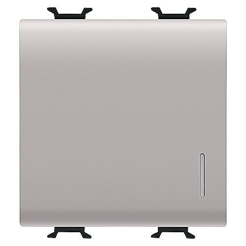 GW13172 Buton cu revenire 1P NO 16A 2 module CH/Bej Satin [1]