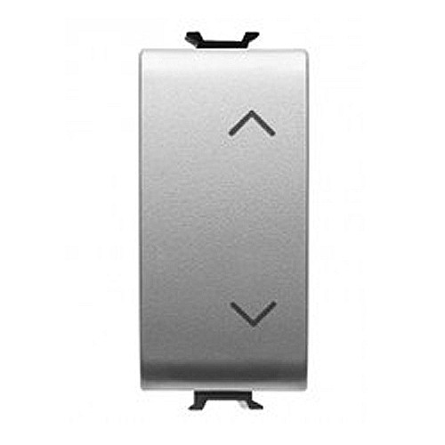 GW14140 Buton cu revenire Up/Down 1P ND+ND 10A 1 modul CH/Gri Titan [1]