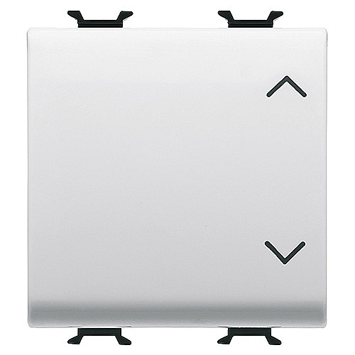 GW15123 Intrerupator 3 pozitii Up/Down 1P 10A 2 module CH/Alb Satin [1]