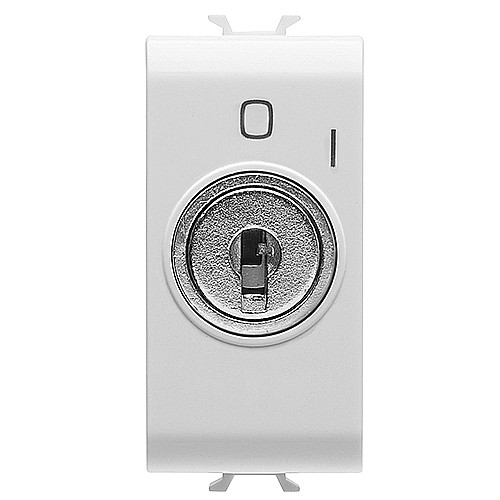 GW15145 Intrerupator cu cheie 2P 10A CH/Alb Satin [1]