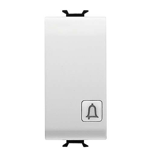 GW15153 Buton cu revenire 1P NO 16A 1 modul CH/Alb Satin [1]