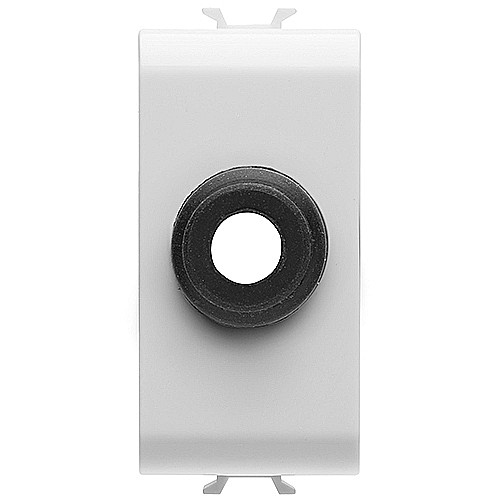 GW15196 Modul Orb cu iesire cablu 1 modul CH/Alb Satin [1]
