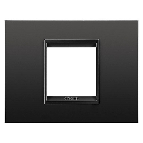 GW16202XM Rama Lux monocrom 2 module CH/Negru Satin [1]