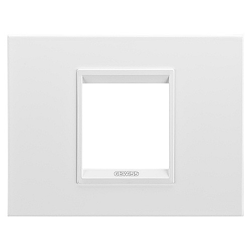 GW16202XW Rama Lux monocrom 2 module CH/Alb Satin [1]