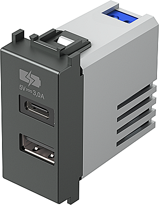 Incarcator USB 5V 3,0A 1 TEM antracit [2]