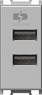 INCARCATOR USB TEM 5V 2,4A 1 ARGINTIU MAT [1]