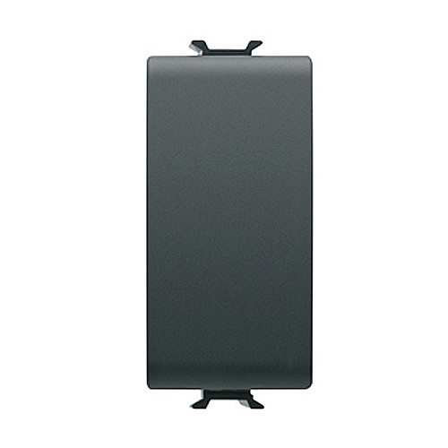 Intrerupator cap cruce 1P 16AX 1 modul CH/Negru Satin [1]