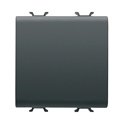 Intrerupator cap cruce 1P 16AX 2 module CH/Negru Satin [1]