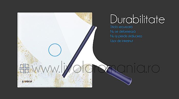 Întrerupător dublu wireless alb [7]