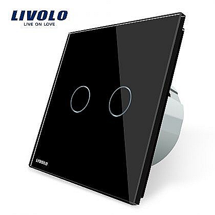 Intrerupator dublu reset, buton revenire negru [1]