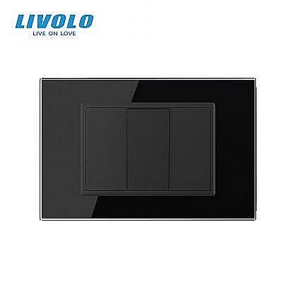 Intrerupator mecanic simplu 3M, cu rama sticla negru [1]