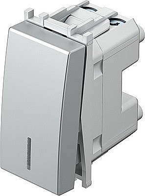 Intrerupator Simplu cu LED TEM 1M 16A IP20 Argintiu [2]