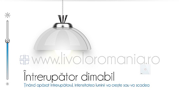Întrerupător simplu, dimabil negru [10]