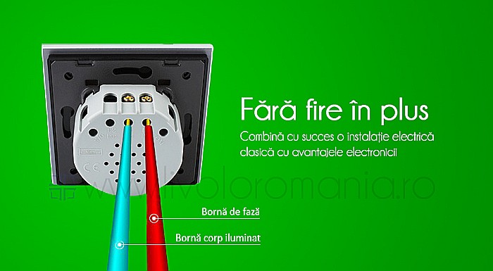 Întrerupător simplu, wireless alb [11]