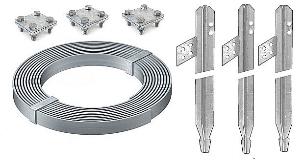 Kit impamantare casa cu platbanda 40x4 si electrozi tip cruce 3x1M [1]