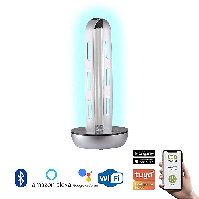 Lampa germicida VI-M138W UVC-Ozon ultravioleta sterilizare UV 38W Bluetooth/Wireless/Wi-Fi Google Assistant, Alexa, Tuya [1]