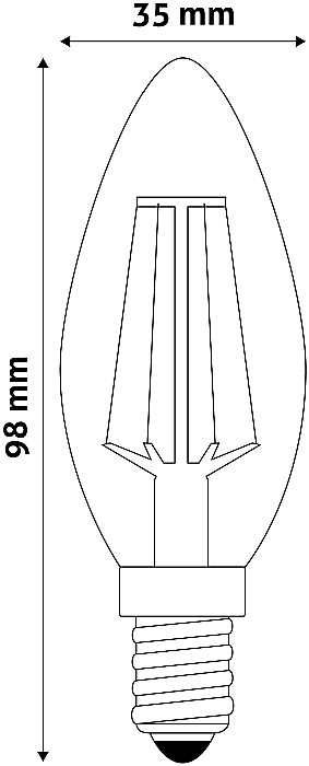 LED Filament Lumanare High Lumen [2]