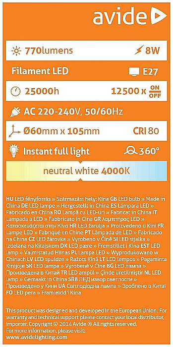 LED Glazurat cu Filament Glob [2]