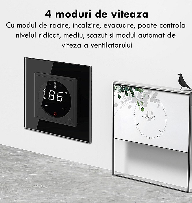 Modul controller pentru aer conditionat, fara rama sticla gri [6]