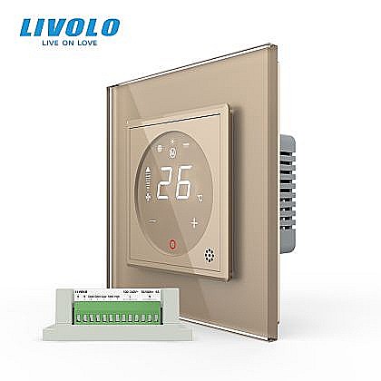 Modul controller pentru aer conditionat, fara rama sticla auriu [1]