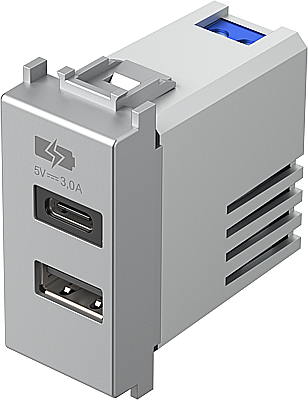 Modul Incarcator USB 5V 3,0A 1 TEM argint [2]