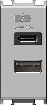 Modul Incarcator USB 5V 3,0A 1 TEM argint [1]