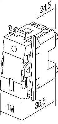 Modul Int. Simplu 1M TEM 20A IP20 Alb [3]