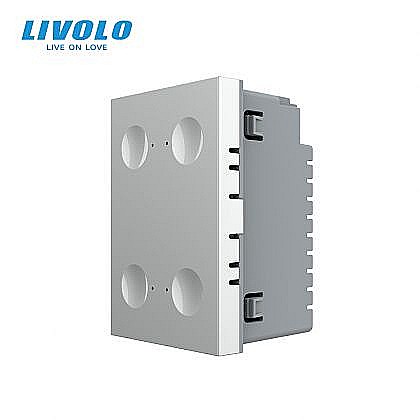 Modul intrerupator cvadruplu tactil, control telecomanda RF, cap scara / cap cruce, standard italian, 3M gri [1]