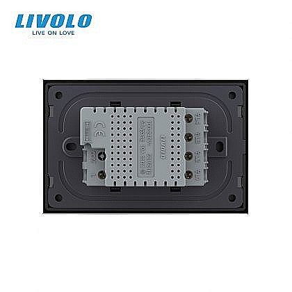 Modul intrerupator cvadruplu tactil, control telecomanda RF, standard italian, 3M alb [2]