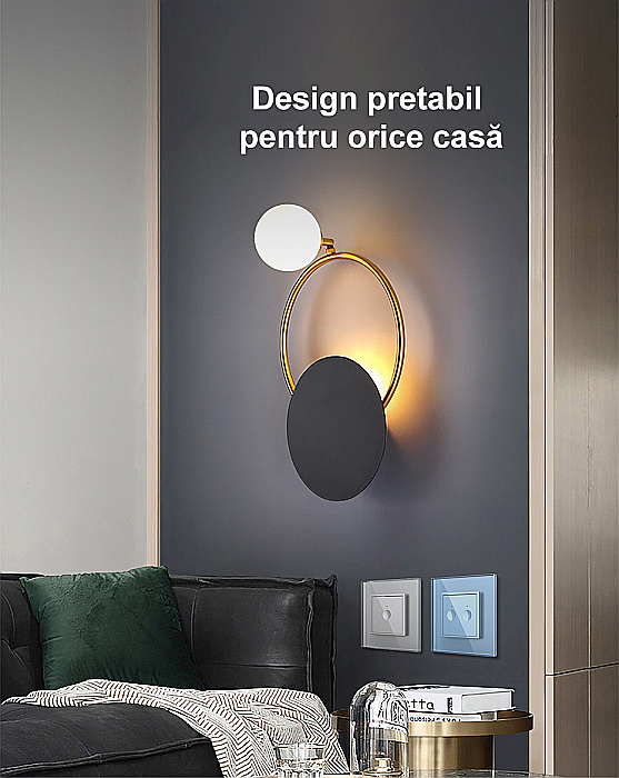 Modul intrerupator simplu tactil, 1M negru [6]