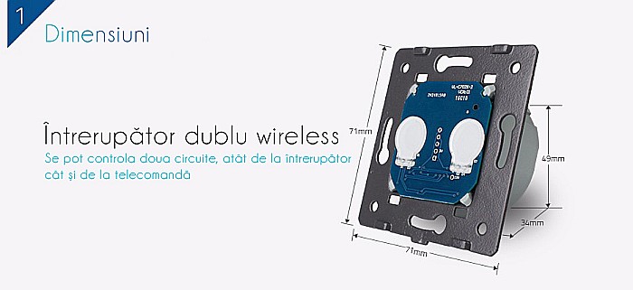 Modul Întrerupător dublu, wireless [3]