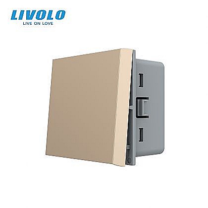 Modul Întrerupător mecanic simplu, 2M auriu [1]