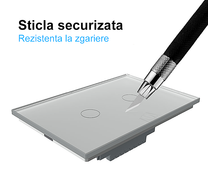 Modul intrerupator simplu, standard italian, control telecomanda RF, 3M [11]