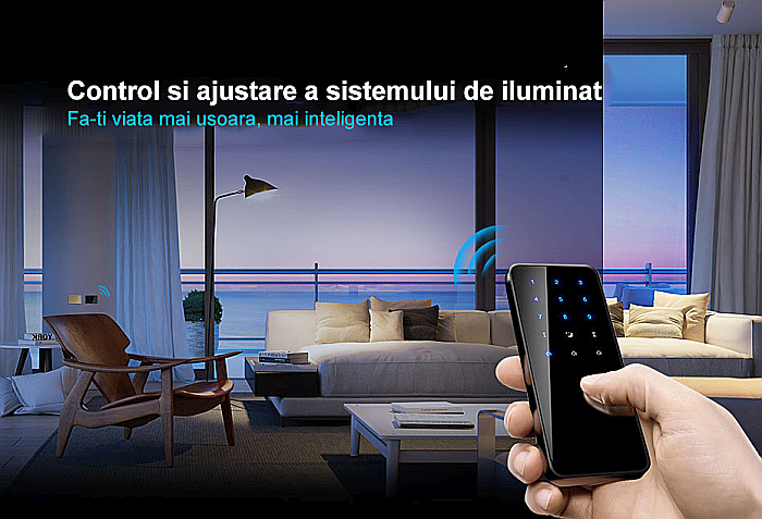 Modul intrerupator simplu, standard italian, control telecomanda RF, 3M [17]