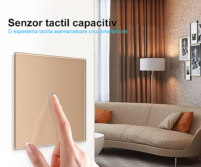 Modul intrerupator simplu, standard italian, control telecomanda RF, 3M [3]