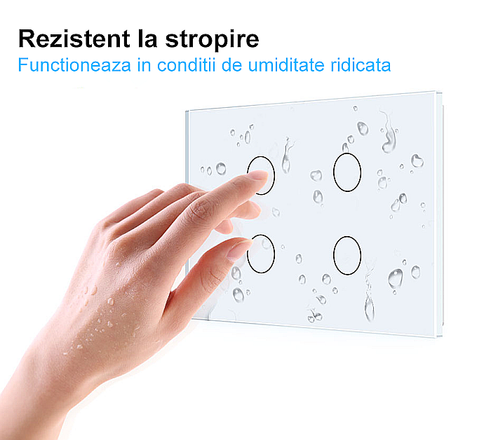 Modul intrerupator simplu, standard italian, control telecomanda RF, 3M [12]