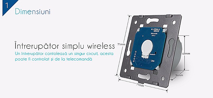 Modul Întrerupător simplu, wireless [3]