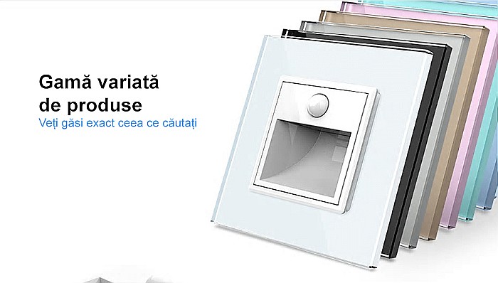 Modul lampa de orientare scara, cu senzor miscare gri [4]