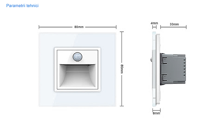 Modul lampa de orientare scara, cu senzor miscare gri [12]