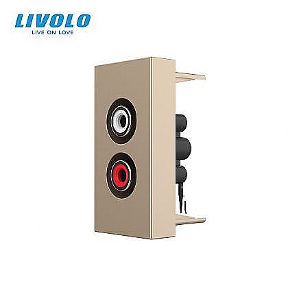 Modul priza audio RCA, 1M auriu [1]