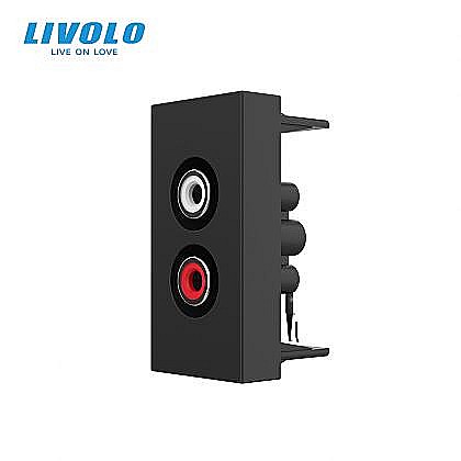 Modul priza audio RCA, 1M negru [1]