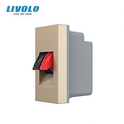 Modul priza cabluri audio, 1M auriu [1]